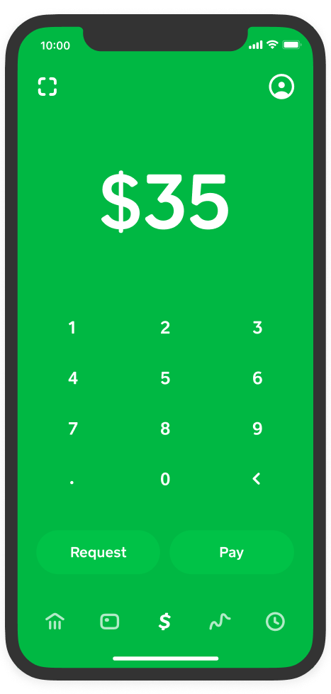 Cash App on iPhone with the Cash card