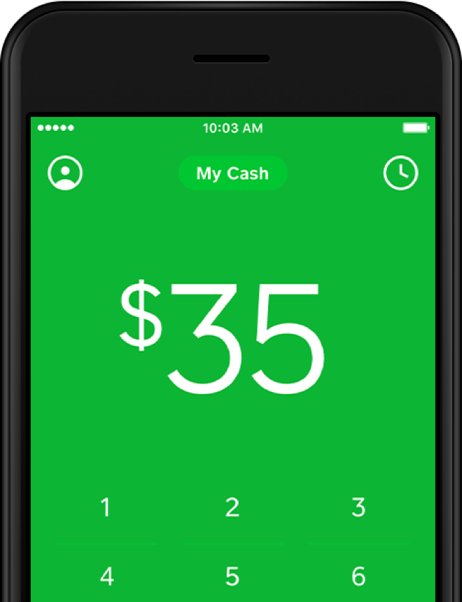 Cash App on iPhone with the Cash card